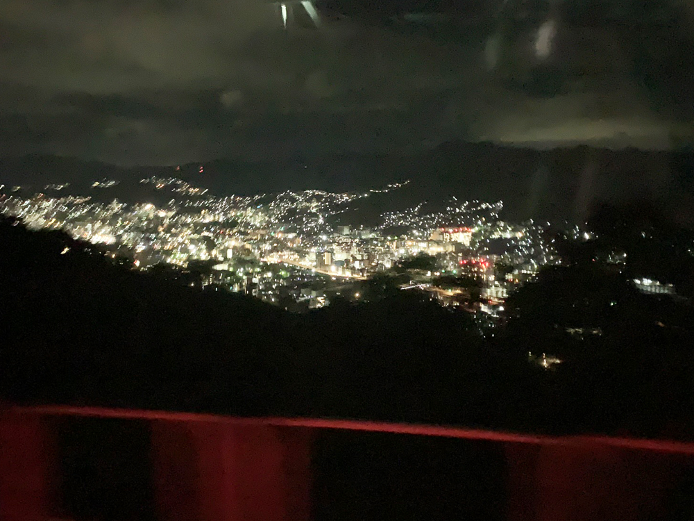 長崎 稲佐山 スロープカー 眺め　夜景